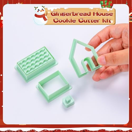 KALAIEN 4 Pcs Gingerbread House Cookie Cutter Set - color: 4 pcs