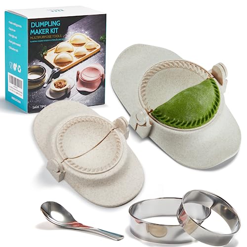 6 Inch Empanada Maker Press, Extra Large 6"+4" Dumpling Maker Set - color: White, size: 6"+4"