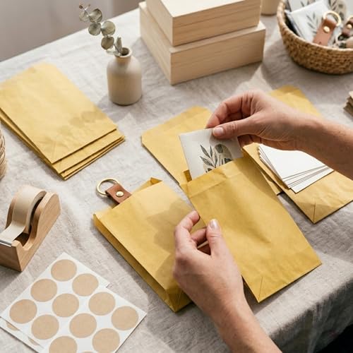 Quotidian Lemon Yellow Flat Greaseproof Paper Cookie Bags 4x6 in, 100 Count - color: Lemon Yellow