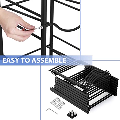 smusei 5 Gallon Water Bottle Holder - 5 Tier Detachable Cooler Jug Holder Storage Rack - Heavy Duty Gallon Jug Organizer for Home, Kitchen, Office, Breakroom - Black - size: 5 Tier