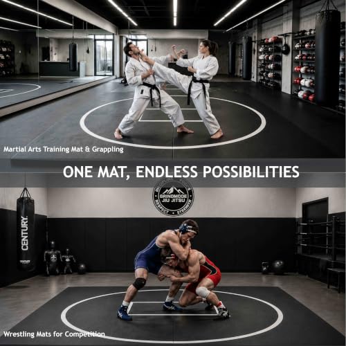 10' x 10' Foldable Wrestling Mat, 1.2" XPE Foam for BJJ Jiu Jitsu