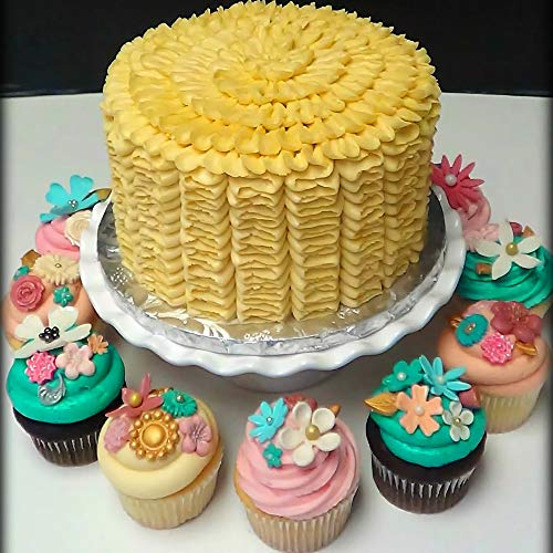4Pcs/Set Mini Flower & Leaf Fondant Molds, Rose Daisy Sunflower Silicone Gumpaste Molds for Cake Cupcake Topper Decoration Small Leaves Chocolate Candy Polymer Clay Resin Crafting Projects Tools