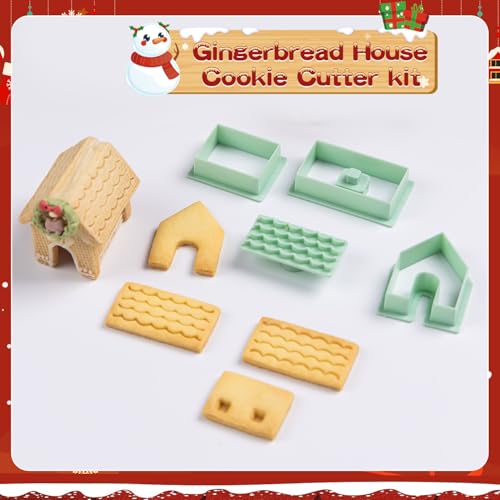 KALAIEN 10 Pcs Gingerbread House Cookie Cutters Set of 3 - color: 3 sets(10pcs)