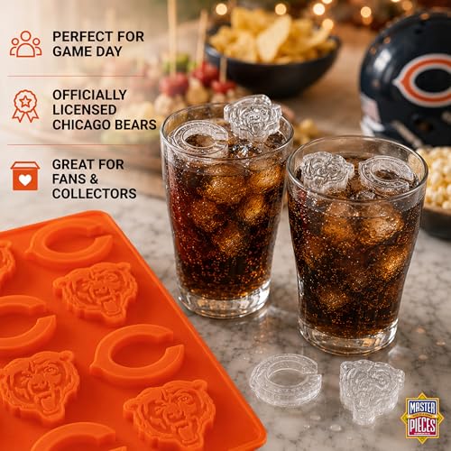 MasterPieces Game Day Set - FanPans NFL Chicago Bears - Silicone Ice Cube Trays Two Pack - Dishwasher Safe - style: Chicago Bears