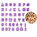 BlingKingdom 40 PCS Mini Alphabet Cookie Cutters, Fondant Letter Cutter Set