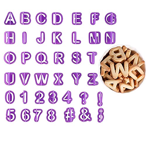 BlingKingdom 40 PCS Mini Alphabet Cookie Cutters, Fondant Letter Cutter Set