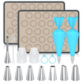 Macaron Silicone Baking Gray Mats, 17 Pcs Macaron Baking Kits - color: Gray