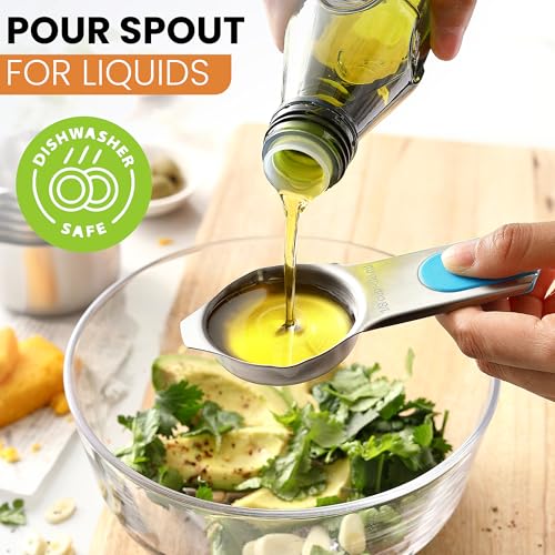 Spring Chef Magnetic Stainless Steel Measuring Cups Set of 7 Patented, Neon - color: Neon, size: Magnetic - Set of 7