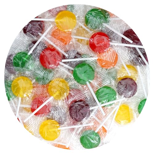 Lollipops Individually Wrapped Bulk, 5 Pound Bulk Candy (Approx 185 pcs.), Assorted Lollipop Flavors of Mixed Fruit Suckers - size: 5 Pound