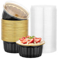 Beasea 11.4oz Disposable Baking Cups with Lids, 50 Pack, Black Gold - color: Black/Gold, size: 11.4oz 50pcs