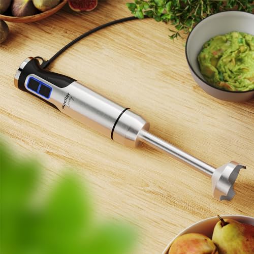 Mueller Immersion Blender Handheld - 8 Speed Stainless Steel Electric Hand Blender, Emulsion Blender Stick Kitchen Gadget with Turbo Mode - size: Single Stick