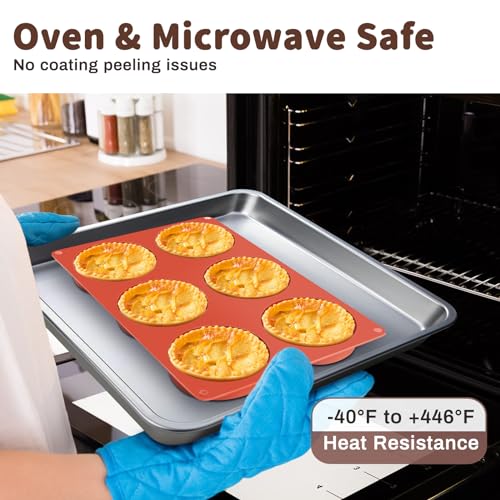 Ocmoiy Silicone Egg Molds for Baking, 4 Inch, 2 Pcs