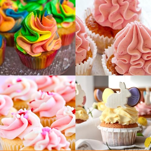 3Pcs/set Ball Russian Piping Tips,Stainless Steel Russian Piping Tips with 10Pcs Disposable Piping Bags,Cake Icing Nozzles Flower Cake Decorating Tips Kit For Baking