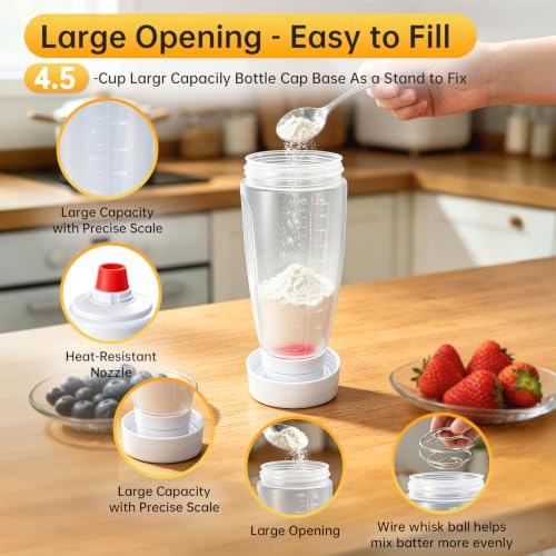 Pancake Batter Dispenser Bottle,34oz,BPA-Free Dishwasher-Safe - size: 2 Batter Dispenser