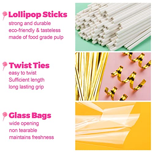 Cake Pop Stick Paper, 600Pcs 6IN Cake Pops Sticks and Bags for DIY Lollipops, Chocolates Cookies, Candies Supplies - color: 600PCS white