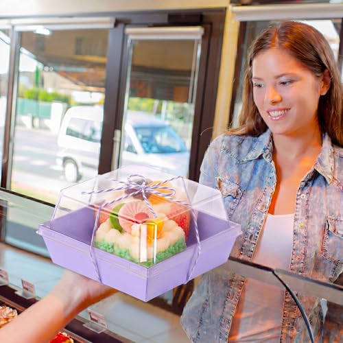 Jetec 150 Charcuterie Boxes with Clear Lids 4" Bakery, Light Purple - color: Light Purple