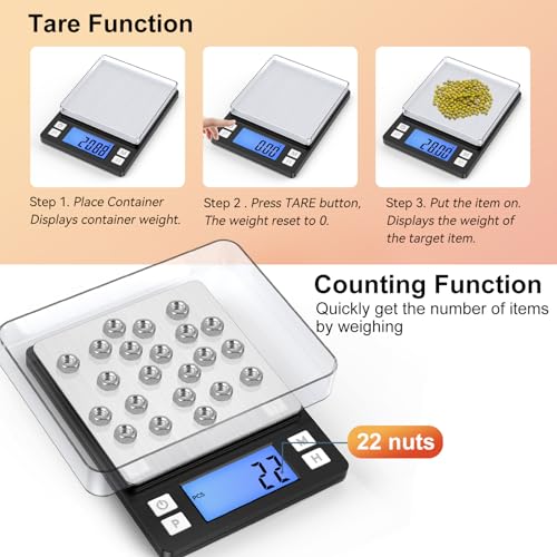 BOMATA 0.01g Small Digital Gram Scale, Upgraded 1kg Jewelry Scale - size: 0.01g/1kg Black (Rechargeable)