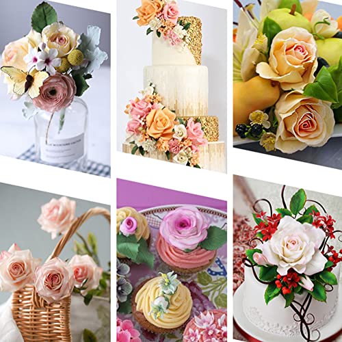 KALAIEN 23pcs/set Rose Petal Cutter Set Gum Paste Fondant Cake Cutters - color: Rose Petal Cutter Set (23pcs)