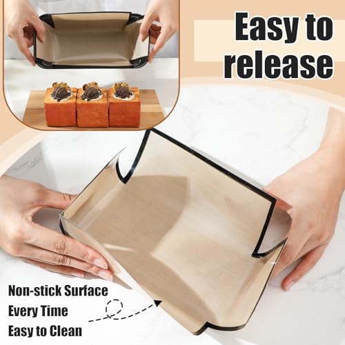 8 Pcs Loaf Pan with Liners Set 8 x 4 Inch Non-stick Bread Pan - color: Black, size: 8 x 4 Inch