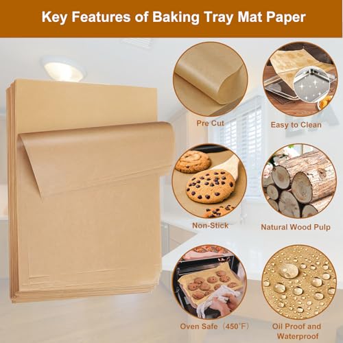 O2frepak Parchment Paper Baking Sheets 300ct 12"x16" PreCut