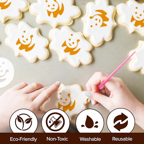Nuwave Barista Coffee Art Stencils, 16-Piece Set, Flexible & Washable
