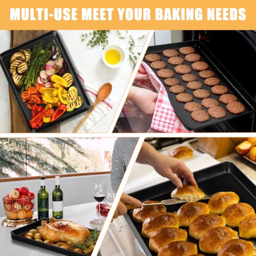 E-far Nonstick Baking Sheet with Rack Set, 16 x 12 Inch Cookie Sheet