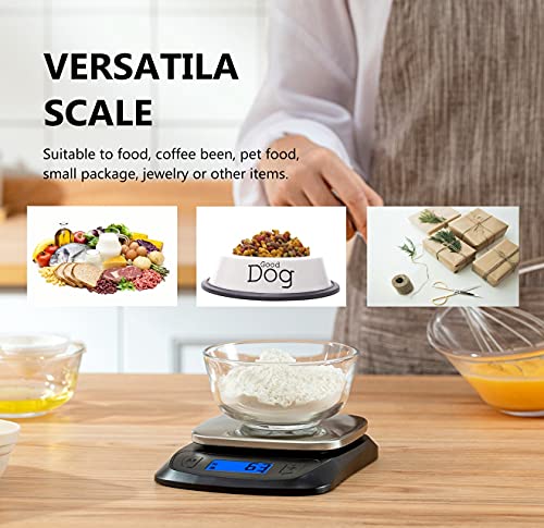 NUTRI FIT Kitchen Scales Digital Food Scale Cooking in Grams & Ounces Black - color: Black