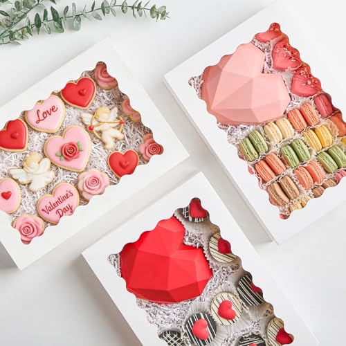 Cookie Boxes with Window, 14x10x2.5 Inches, 20 Pack - color: 14 x 10 x 2.5 Inch