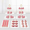 5 Pcs Dessert Table Display Set- 3 Tier Cupcake Stand & Serving Tray