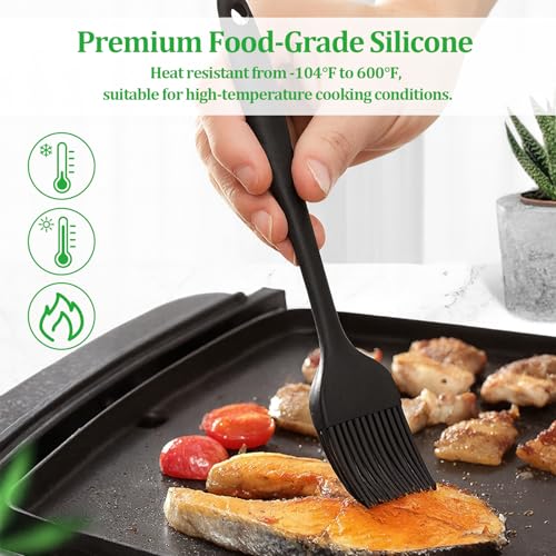 4 PCS Silicone Basting Pastry Brush,Heat Resistant Cooking Brush for Oil Butter Sauce,Premium Cooking Brush for Sauce Marinade Meat Glazing - size: 4 PCS