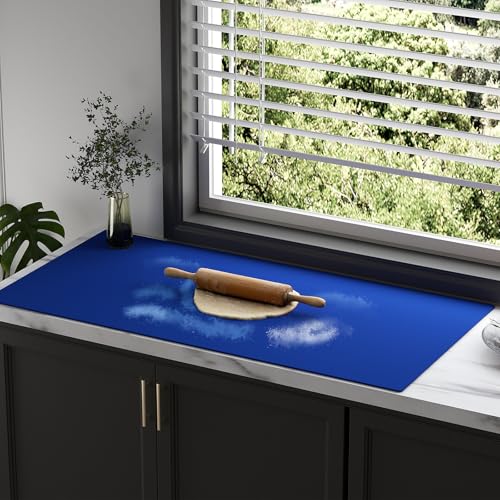 Silicone Protector Mat 47x24 Inch,Blue - color: Bule