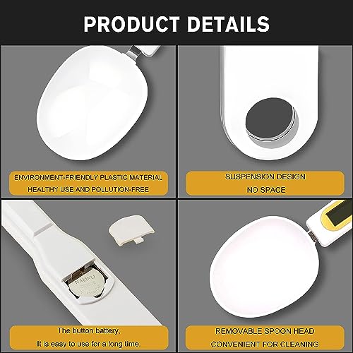 Digital Spoon Scale Electronic Measuring Spoon with 2 Replaceable Spoons, Food Coffee Weigh Scale High Precision for Home 500/0.1g, Digital Food Spoon Scale, Kitchen Scales with LCD Display