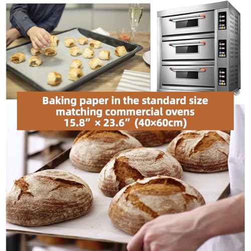 16x24" Commercial Baking Parchment Paper 2000 Bulk Sheet Industrial Grade - color: White, size: 15.8"×23.6" (40×60cm) - 2000 sheets
