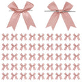 50 Pcs Twist Tie Bows for Treat Bags and Gift Wrapping, Dusty Pink - color: Dusty Pink