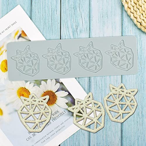 TUKE 3D Hollow Lace Fondant Molds Fruits Leaf Shape Lace Mat Party Cake Decoration Tool Cupcake Mat Silicone Molds for Polymer Clay Chocolate Baking Gummy Mould (Strawberry_10.8x3.2x0.08inch_E) - size: Strawberry_10.8x3.2x0.08inch_E