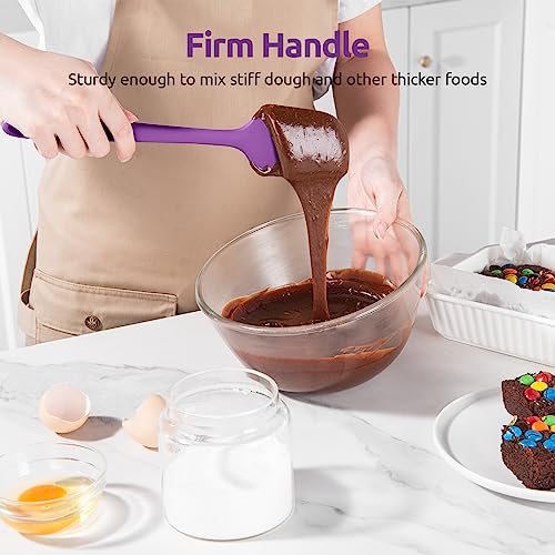 U-Taste Silicone Spatula Set 600°F High Heat Resistant, 4-Pcs, Purple - color: Purple