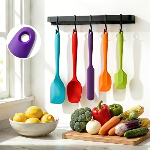 5 Pieces Silicone Spatula Set BPA Free - color: Multicolor