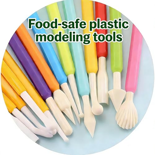 Fondant Sculpting Tool Set, 9-Piece Plastic Cake Decorating Pens