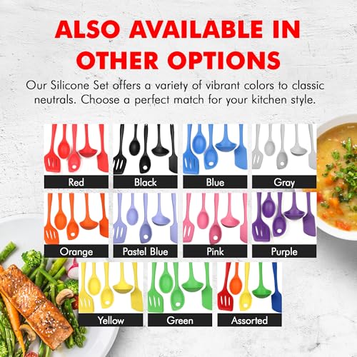 Chef Craft - Premium Silicone Kitchen Tools and Utensils Set, Non-Scratch, Withstands Temperatures up to 450°F, BPA-Free, 5 Piece Cooking Utensils Set, Pink - color: Pink, size: 5 Piece Set