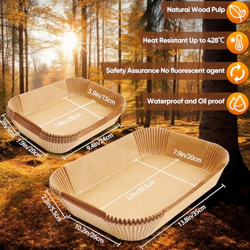 Air Fryer Liners Disposable Airfryer Liners Parchment Paper 150Pcs - color: 150Pcs（L*50pcs+S*100pcs)