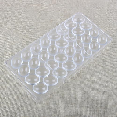 32 Grid Chocolate Candy Mold PC Polycarbonate Chocolate Making Mould with Scraper (Oval Egg Shape) - color: Oval Egg Shape