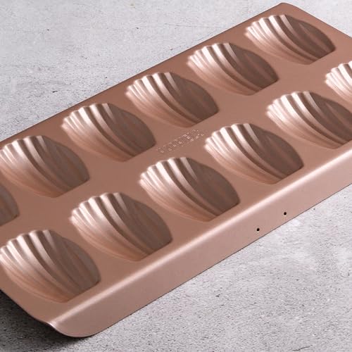 HAPPIELS 12 Well Madeleine Pan 2-Pack Nonstick, PFOA & BPA Free - style: Madeleine Pan 2-Pack