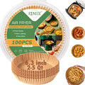 Air Fryer Liners Round, 100PCS for 2 to 5 Qt Air Fryer Disposable Paper Liner, 6.3 inch Unbleached Non-stick Oil-proof Parchment Paper - size: Round 6.3 IN