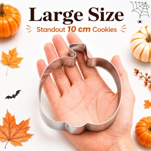 Large 4-Inch Halloween Cookie Cutters, 3-Piece Stainless Steel Set - style: Halloween