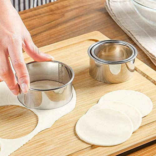 HULISEN Biscuit Cutter Set 11-Pc, Stainless Steel Round Cookie Cutters - style: 11 Sizes - Flat