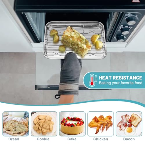 TeamFar Cooling Rack, 8.75” x 6.25” Stainless Steel Wire Baking Rack, 2PCS - size: 8.75"*6.25"