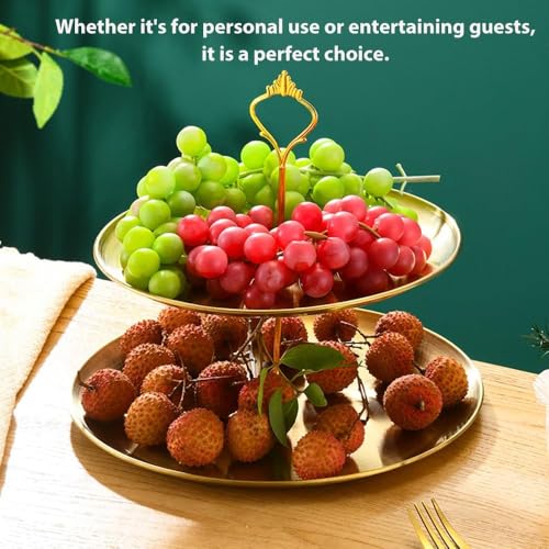 3 Tier Stainless Steel Cupcake Stand, Gold Metal Serving Tray Cake Holder Cake Display Stand for Holiday Dessert Table Decorations Birthday Party Wedding - size: 3 Tier