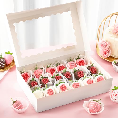Bakery Boxes with Window, 12x8x2.5 Inches, 20 Pack - color: 12 x 8 x 2.5 Inch