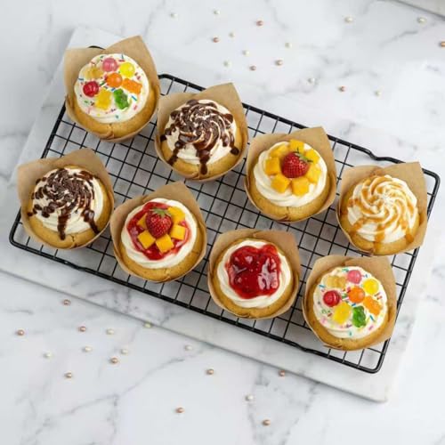 120Pcs Standard Tulip Cupcake Liners, Natural Muffin Baking Cups