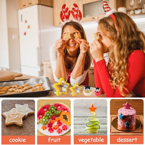 Star Cookie Cutters 4 Pcs - color: A- Yellow Red 4pcs